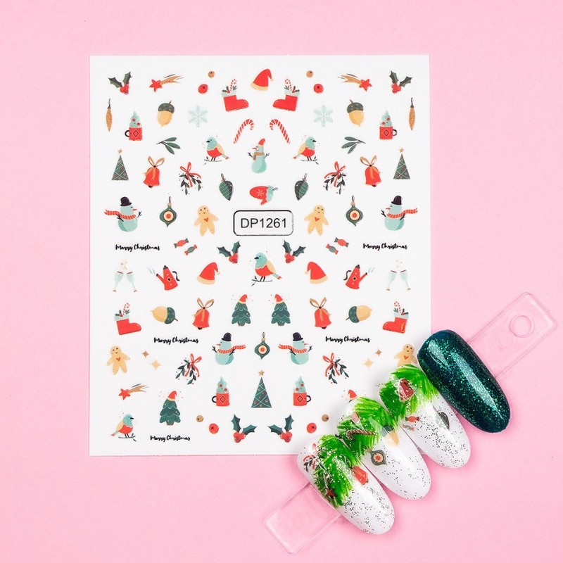 Set 3 x Abtibild Unghii SensoPRO Milano, Christmas Touch Dp1261