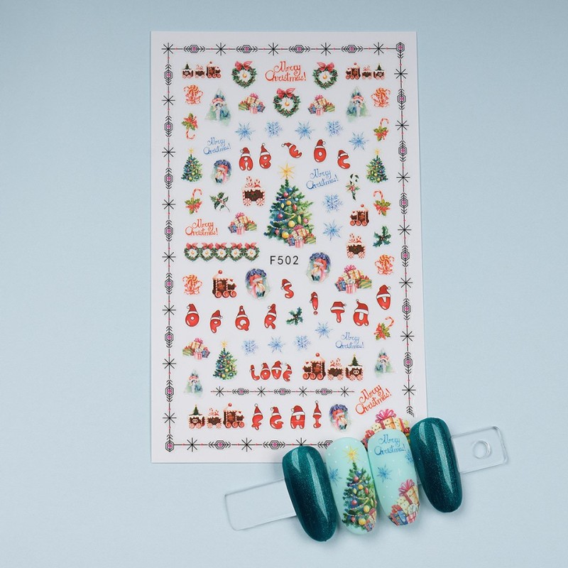 Set 3 x Abtibild Unghii SensoPRO Milano, Christmas Town F502