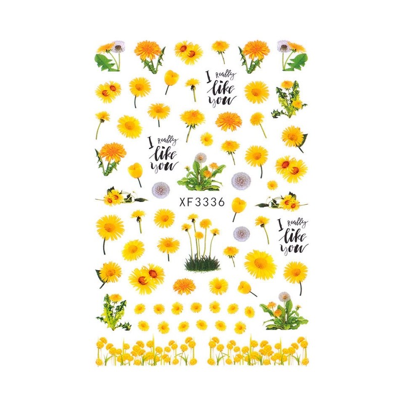 Set 3 x Abtibild Unghii SensoPRO Milano, Daisy Waves Xf3336