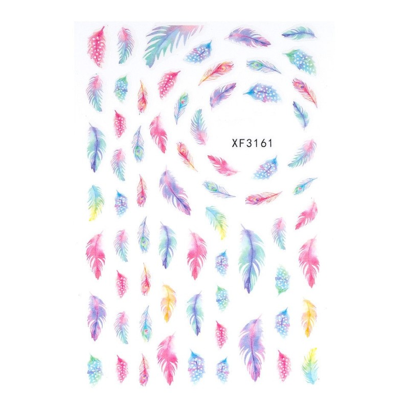 Set 3 x Abtibild Unghii SensoPRO Milano, Dreamy Feather Xf3161