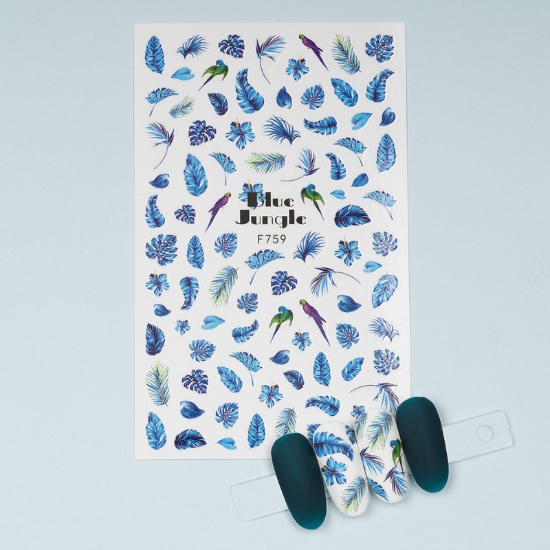 Set 3 x Abtibild Unghii SensoPRO Milano, Exotic Jungle F759