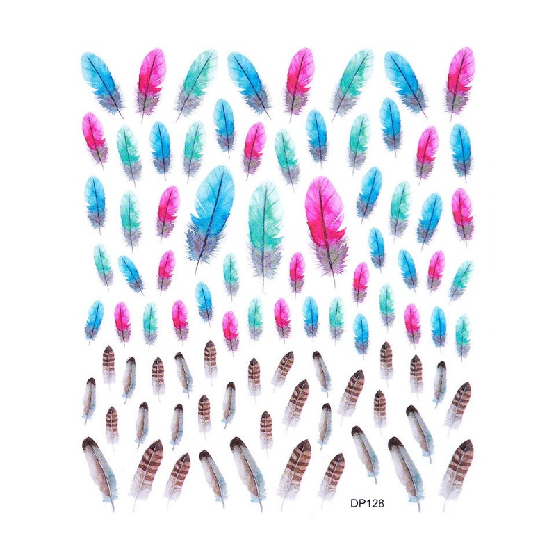 Set 3 x Abtibild Unghii SensoPRO Milano, Feather Rocks Dp128