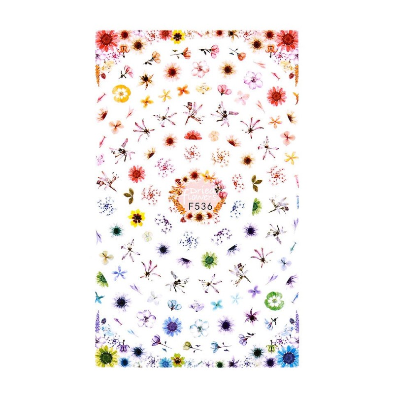 Set 3 x Abtibild Unghii SensoPRO Milano, Flower Infinity F536