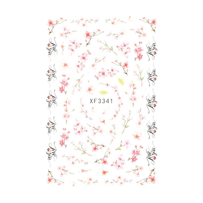 Set 3 x Abtibild Unghii SensoPRO Milano, Flower Mist Xf3341