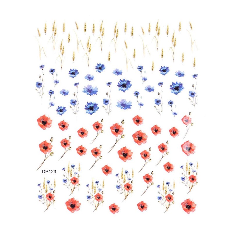 Set 3 x Abtibild Unghii SensoPRO Milano, Flower Touch Dp123