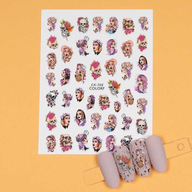 Set 3 x Abtibild Unghii SensoPRO Milano Halloween Sorcerer, Model Ca-726