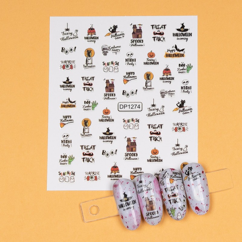 Set 3 x Abtibild Unghii SensoPRO Milano, Halloween Trick Or Treat Dp1274