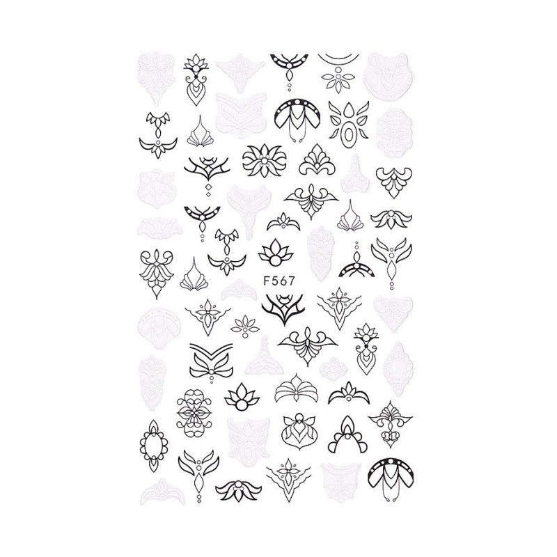 Set 3 x Abtibild Unghii SensoPRO Milano, Retro Glam F567