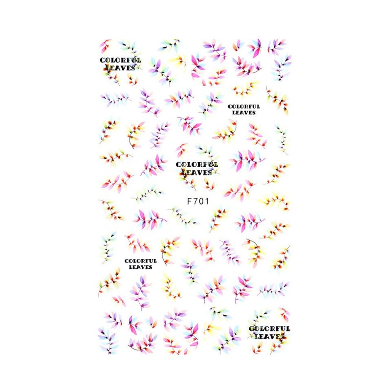 Set 3 x Abtibild Unghii SensoPRO Milano, Summer Leaves F701