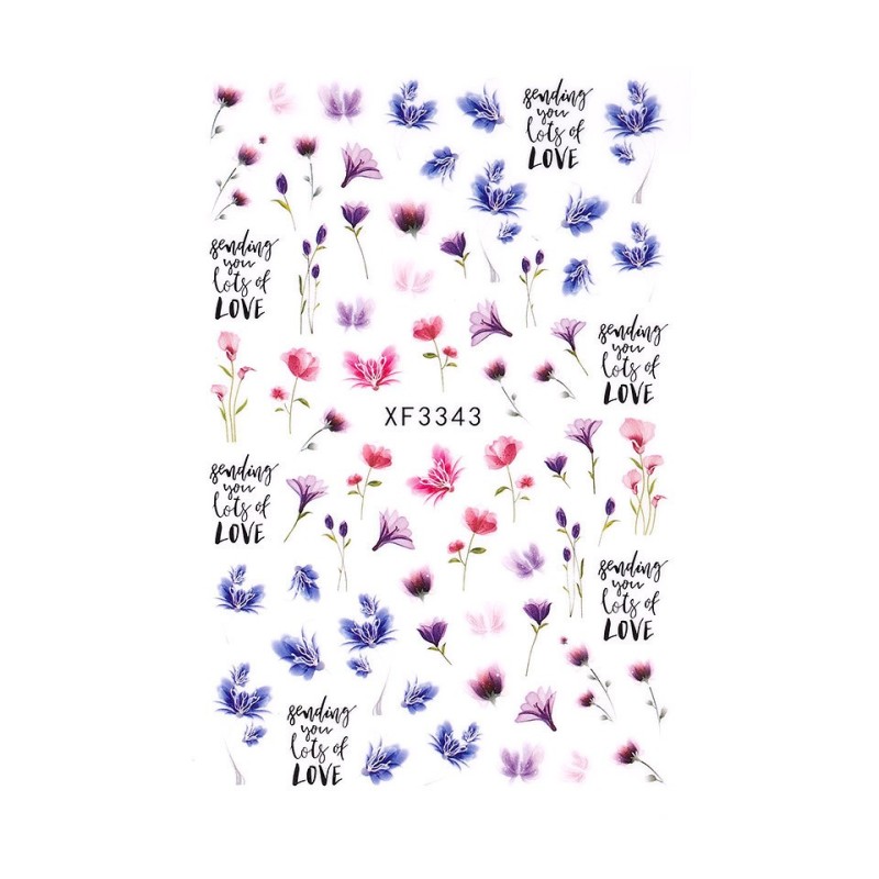 Set 3 x Abtibild Unghii SensoPRO Milano, Summer Love Xf3343