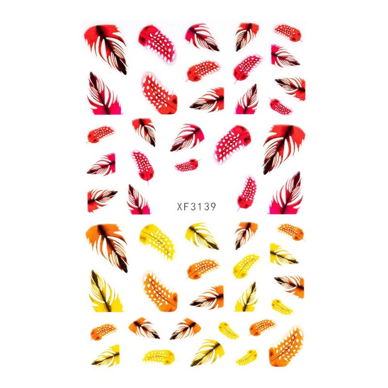 Set 3 x Abtibild Unghii SensoPRO Milano, Sunset Feather Xf3139