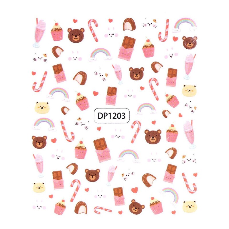 Set 3 x Abtibild Unghii SensoPRO Milano, Sweet Story Dp1203