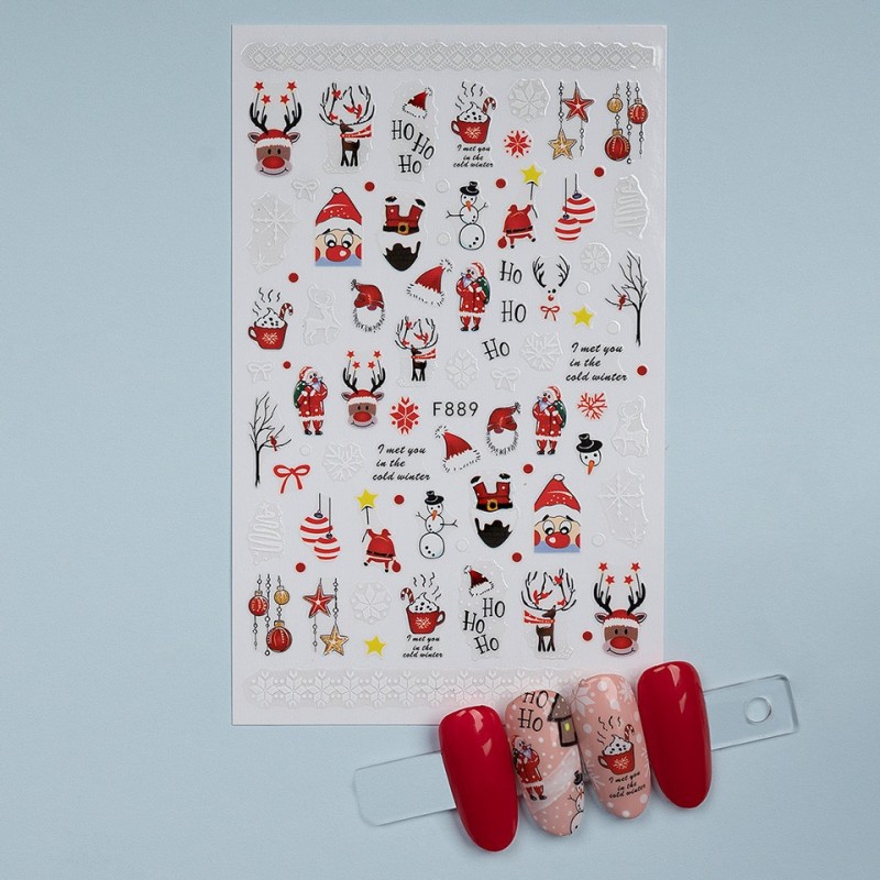 Set 3 x Abtibild Unghii SensoPRO Milano, Wild Christmas F889