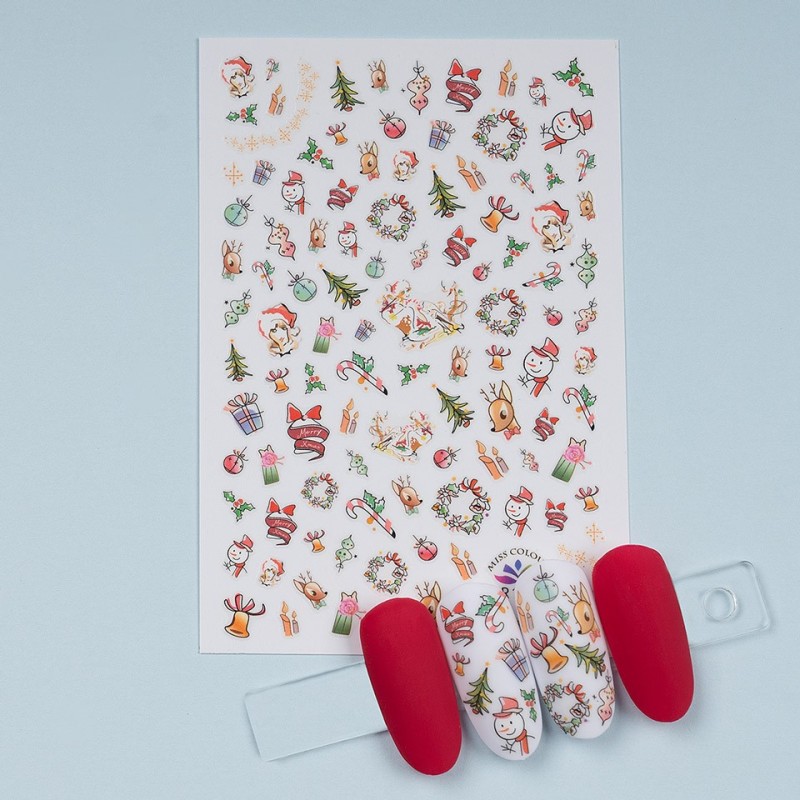 Set 3 x Abtibild Unghii SensoPRO Milano, Wild Christmas R112