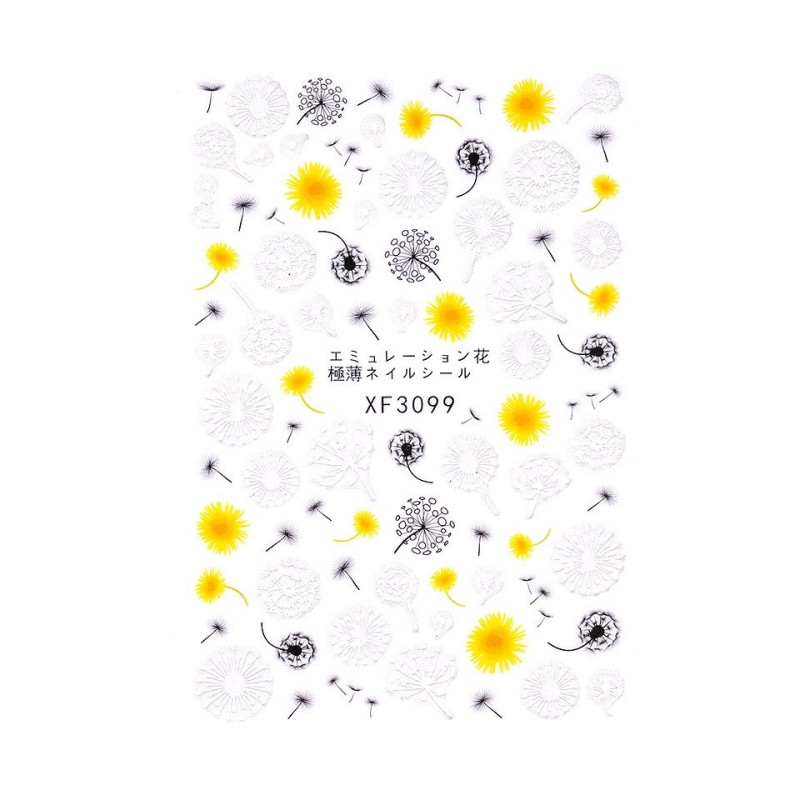 Set 3 x Abtibild Unghii SensoPRO Milano, Wild Daisy Xf3099