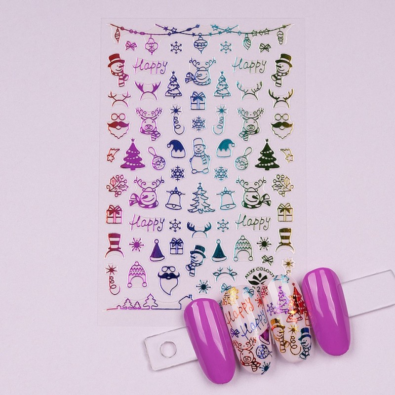 Set 3 x Abtibild Unghii SensoPRO Milano, Winter Funky R251