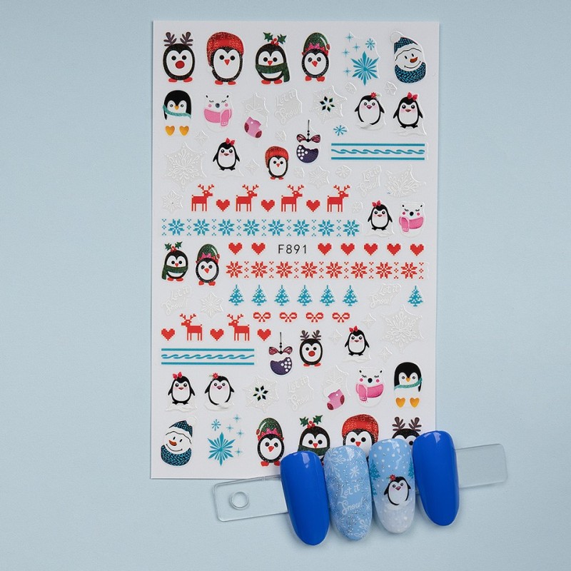 Set 3 x Abtibild Unghii SensoPRO Milano, Winter Joy F891