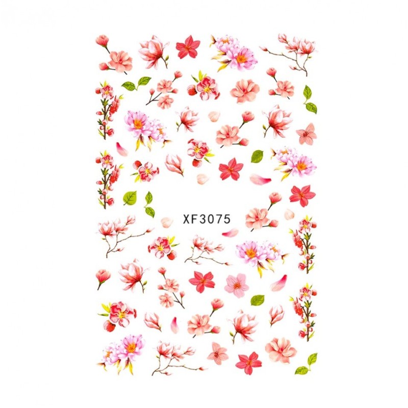 Set 3 x Abtibilduri Unghii SensoPRO Art In Bloom, Model Xf3075