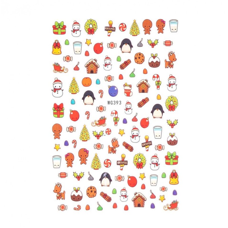 Set 3 x Abtibilduri Unghii SensoPRO Christmas, Model Wg393