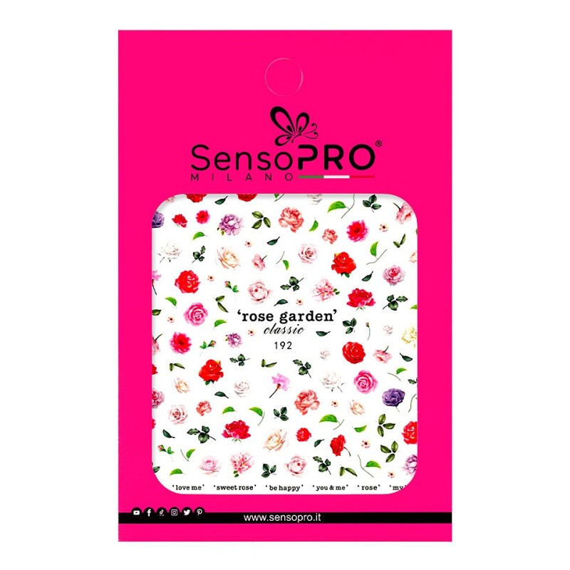 Set 3 x Abtibilduri Unghii SensoPRO Garden Flowers, Model Hanyi 192