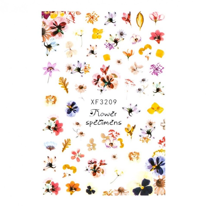 Set 3 x Abtibilduri Unghii SensoPRO Milano Flower Sensation, Model Xf3209