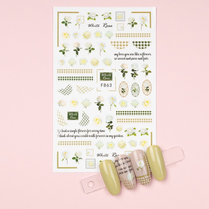 Set 3 x Abtibilduri Unghii SensoPRO Milano Retro Spring, Model F863