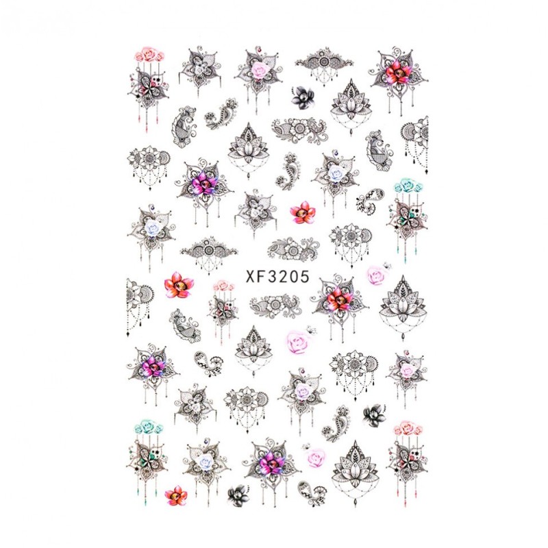 Set 3 x Abtibilduri Unghii SensoPRO Milano, Royal Choise Model Xf3205