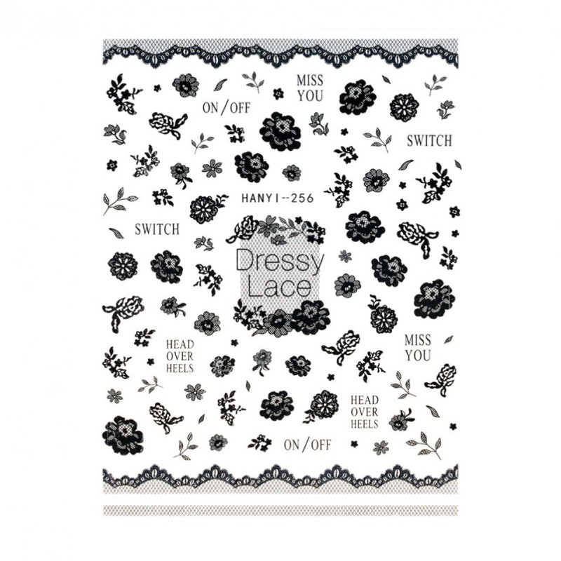 Set 3 x Abtibilduri Unghii SensoPRO Milano Royal Dress, Model Hanyi 256