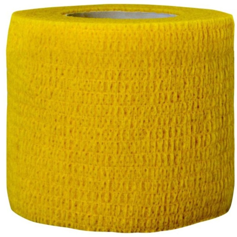 Set 3 x Bandaj Coeziv Autoadeziv, 5.0 cm x 4.5 m, Galben, Prima, 1 Rola