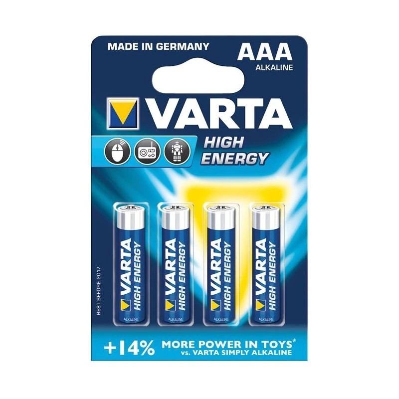 Set 3 x Baterie Varta High Energy 4903 R3 4 Bucati