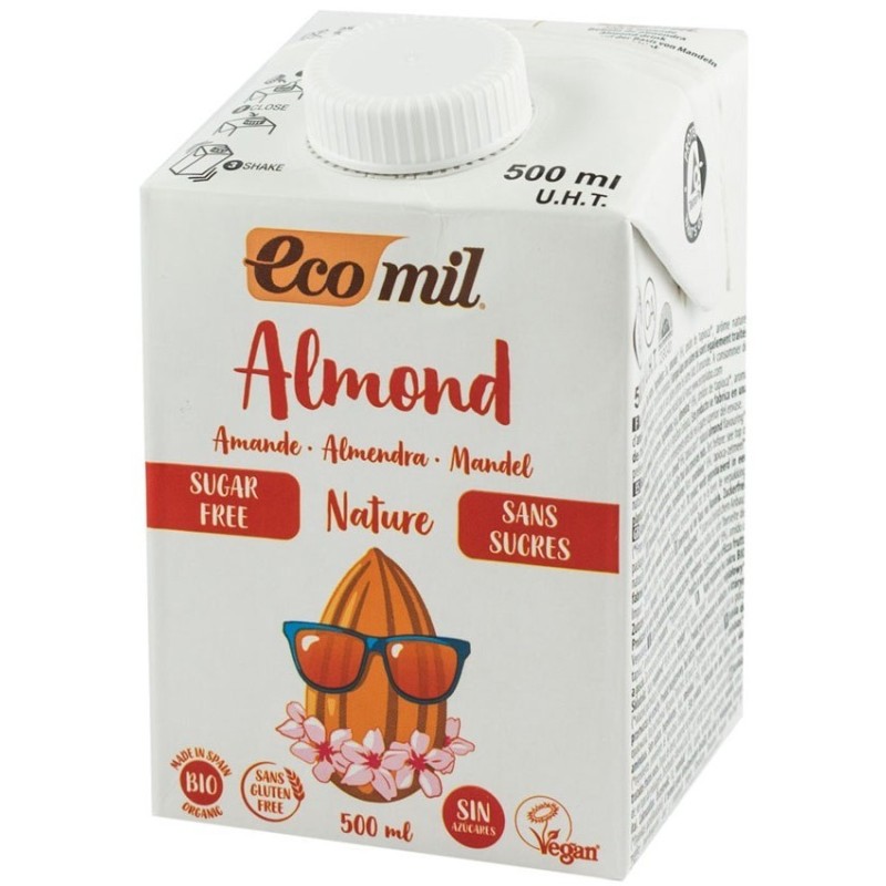 Set 3 x Bautura Vegetala BIO de Migdale Natur, fara Zahar, 1 l, Ecomil