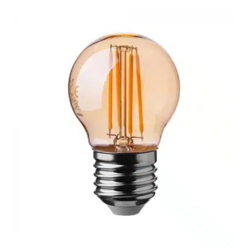 Set 3 x Bec LED Clasic, 6 W, E27, 220 V, Sticla Maro