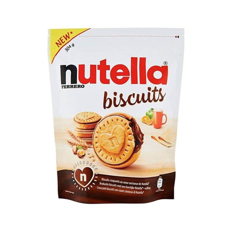 Set 3 x Biscuiti Crocanti cu Ciocolata, Nutella, 304 g