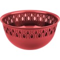 Set 3 x Bol din Plastic, Capacitate 1 l, Rosu, Qlux