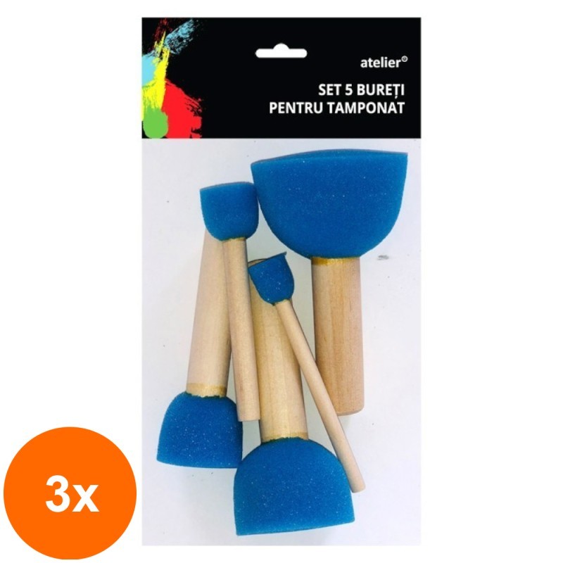 Set 3 x Bureti pentru Tamponat Atelier, 5 Bucati