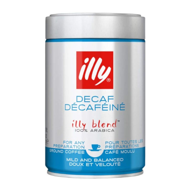 Set 3 x Cafea Macinata, Illy, Decofeinizata, Cutie Metal, 250 g