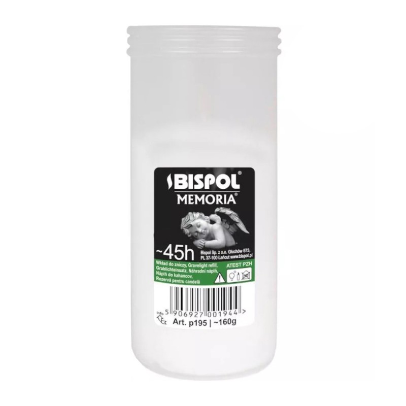 Set 3 x Candela Alba Tip Rezerva Bispol, 45 Ore