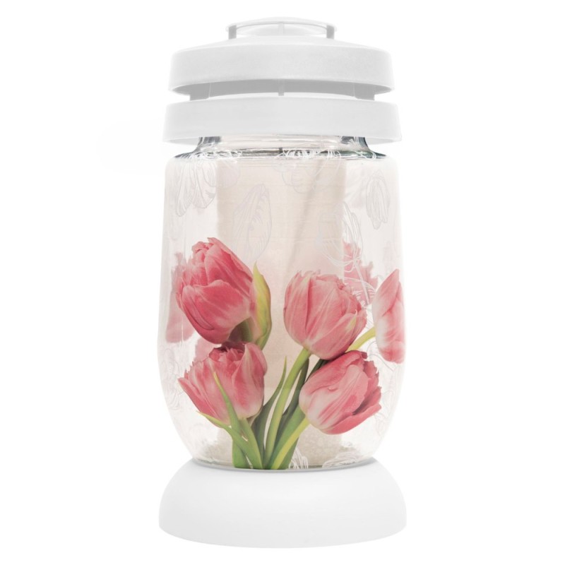 Set 3 x Candela Bolsius din Sticla 3 l, Lalea Roz, 36 Ore