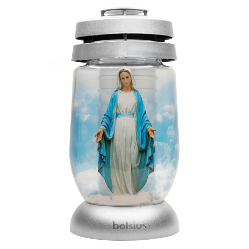 Set 3 x Candela Bolsius din Sticla 3 l Maica Domnului, 36 Ore