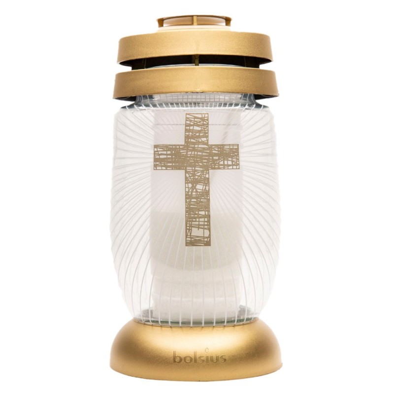 Set 3 x Candela Bolsius din Sticla 3L Cruce, 36 Ore