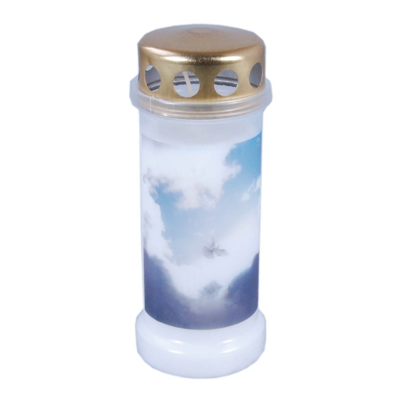 Set 3 x Candela Bolsius Nr. 6 cu Capac Cer, Alb