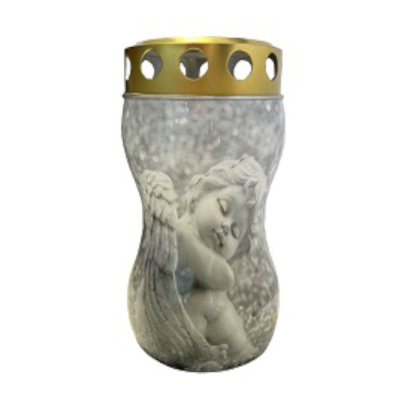 Set 3 x Candela din Plastic Clepsidra cu Ingerasi, 50 Ore