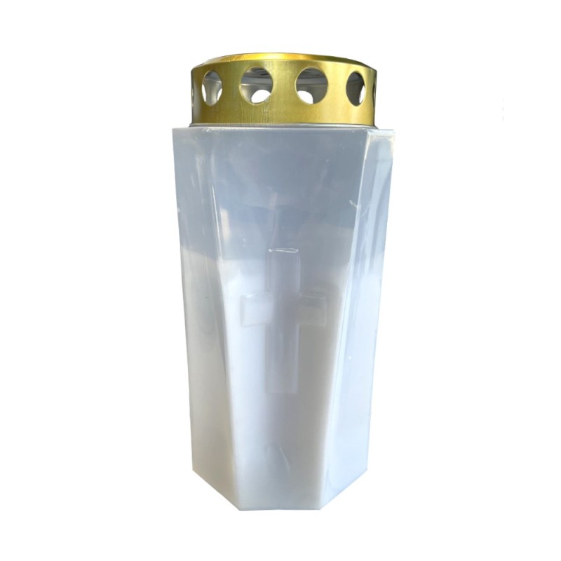 Set 3 x Candela din Plastic Felinar Alb, 75 Ore