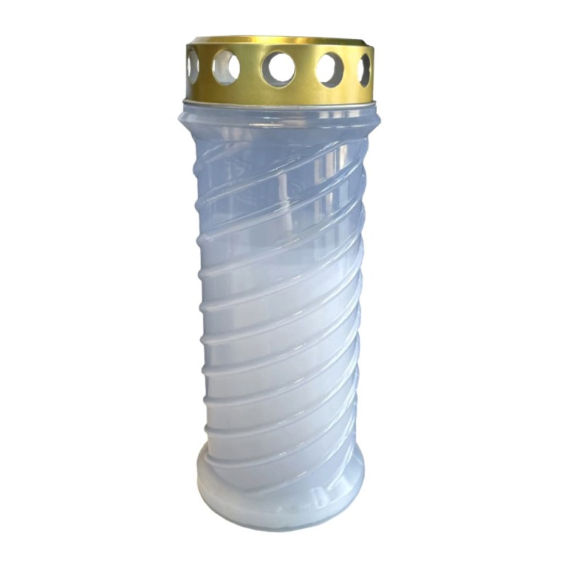 Set 3 x Candela din Plastic Spirala Alb, 70 Ore