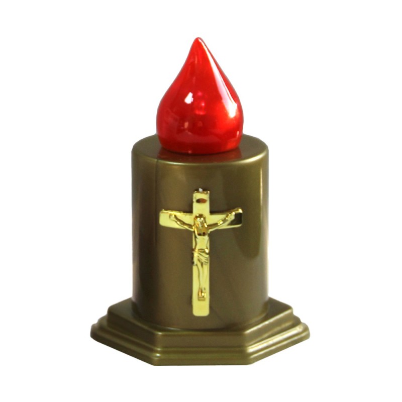 Set 3 x Candela Electronica din Plastic Aurie 50 Zile, Baterii Incluse