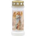 Set 3 x Candela Nr. 6 cu Capac cu Inger, Alba, 70 Ore, Bolsius