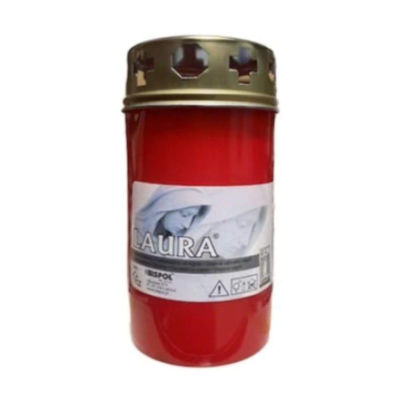 Set 3 x Candela Rosie cu Capac Auriu, 45 Ore