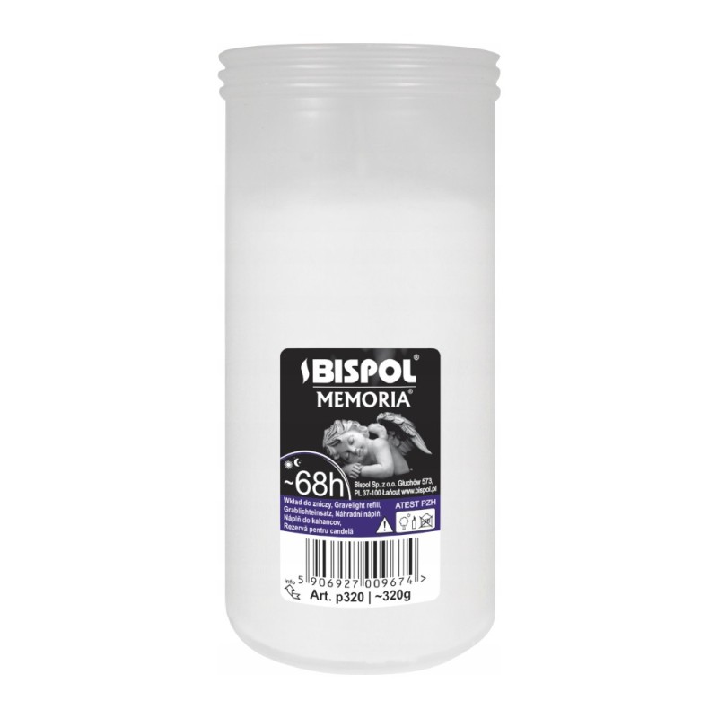 Set 3 x Candela Tip Rezerva Bispol Alb 68 Ore