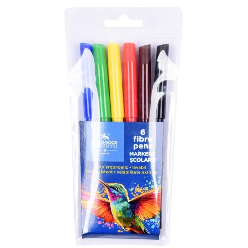 Set 3 x Carioci Colibri, 6 Culori, Koh-I-Noor