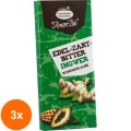 Set 3 x Ciocolata BIO Amaruie cu Ghimbir Caramelizat, 40 g, Liebhart's Amore Bio